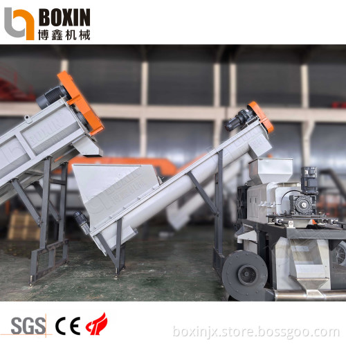 LDPE, LLDPE, HDPE Film Recycling Line with Washing and Dewatering System